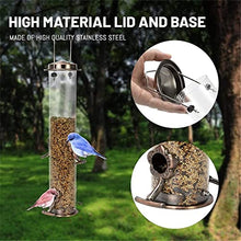 ZYBB Metal Bird Feeder Tube Hanging Wild Bird Seed Feeder Port Bird Feeders Hummingbird Feeder