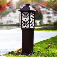 ZEELYDE Post Lights Outdoor,Outdoor Waterproof Garden Light Metal Glass Lampshade Floor Lamp Villa Landscape Community Decoration Aisle Lawn Light Night Terrace Lighting Lighting Fixtures