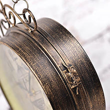 Outdoor Garden Wall Clock, Double Sided Station Wall Clock Antique-Look Bracket Garden Clock Waterproof Outdoor Clock Indoor Outdoor Decoration