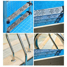 Swimming Pool Ladder, 2-Step In-Ground Stainless Steel Step for Indoor/Outdoor Pool, Heavy Duty Non-Slip Ladder, Quick Mount Base