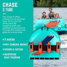 Radar The Chase Lounge Towable Tube 3 Person Mint/Navy/Red