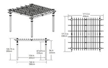 Vita New England Arbors Regency 12' x 12' Vinyl Pergola White