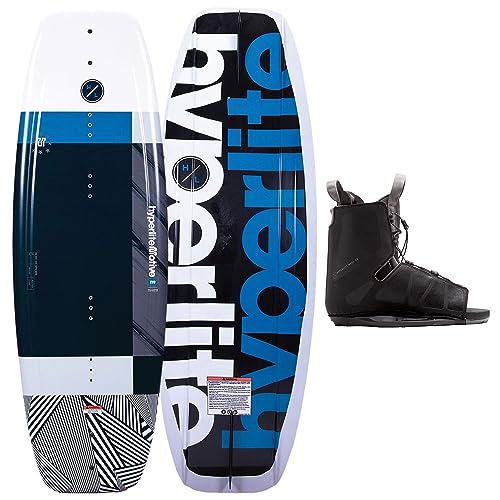 Hyperlite Motive Wakeboard + Frequency Bindings Package - Beginner to Intermediate Riders - 140cm
