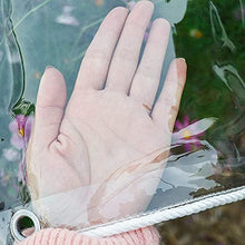 Heavy Duty PVC Transparent Tarpaulin, Clear Vinyl Tarp Cover 0.15mm Moisturizing Awning Canopy Patio Enclosure, Flower-Plant Leaf Covered Rainproof,Clear_1.8x3m/5.4x9ft (Clear 2x10m/6x30ft)