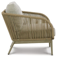 Signature Design by Ashley Swiss Valley Outdoor Lounge Chair Set of 2 Light Brown & Light Gray