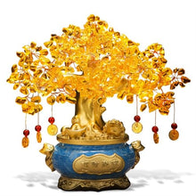 YXIANG56Q Office Desk Decor Natural Citrine Gemstone Crystal Bonsai Tree of Life Large Feng Shui Money Chakra Tree for Wealth/Fortune and Luck Desk Decorations(Large)