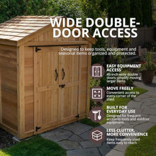 Outdoor Living Today 6x4 Western Red Cedar Space Master Shed with Double Door and Metal Roof