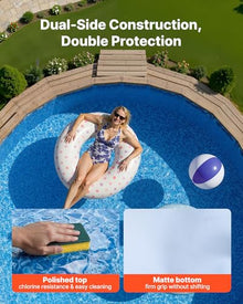 VEVOR 24-ft Round Above Ground Pool Liner, Overlap Pool Liners, Thickend Upgraded Gauge Vinyl, 48-to-54inch Wall Height, Designed for Steel Sided Above-Ground Swimming Pools