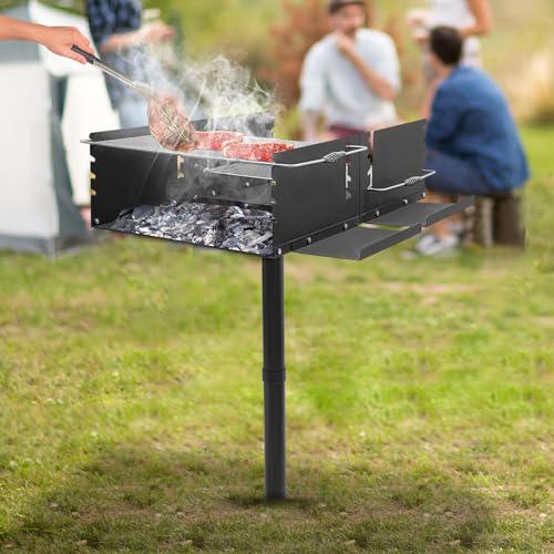 WTIOPJ Large Heavy Duty Charcoal Grill Black