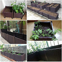 Hershii Plastic Raised Garden Bed Planter Kit DIY Indoor Outdoor Rectangular Vegetable Herb Flowers Planting Extra Deep Container Box Gardening Decoration Gift for Patios, Lawn, Yard, Porch - Black