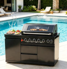 63" Modular Outdoor Kitchen Island,6-Burner 85,000 BTU Stainless Steel Propane Grill with Infrared Burner,Storage Cabinets,and Granite Countertop.Gas Grill for Backyard & Patio BBQ.
