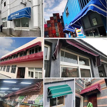 REMYS Manual Telescopic Door Canopy, French Window Awning Green, Outdoor Sunshade/Rain Cover Waterproof, Custom Colors(L 105cm/41.3in(WxH 80x80cm))