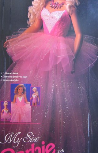 Barbie My Size Doll 1992 with 3 Looks Colors May Vary