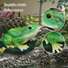Garden Pond Spitters, Pond Fountains, Whimsical Deocorative Pond Water Feature Accent, with Water Pump and Hose, for Garden Courtyard, Outdoor Decoration (Green A)