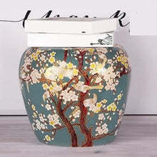 Ceramic Garden Stool Decorative Garden Stools Rustic Ceramic Stool Ornament Small Coffee Table Side Table Cooler Pier Bathroom Stool Flower Bird Shoe Changing Stool Living Room Garden Stool Ceramic