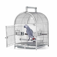 Birdcages Large Stainless Steel Bird Cage Tray Metal Feeding Rectangular Bird Cage House Outdoor Pet Supplies,Cage and Shroud