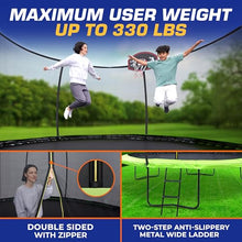 Campior 14ft Pumpkin Trampoline with Basketball Hoop Black
