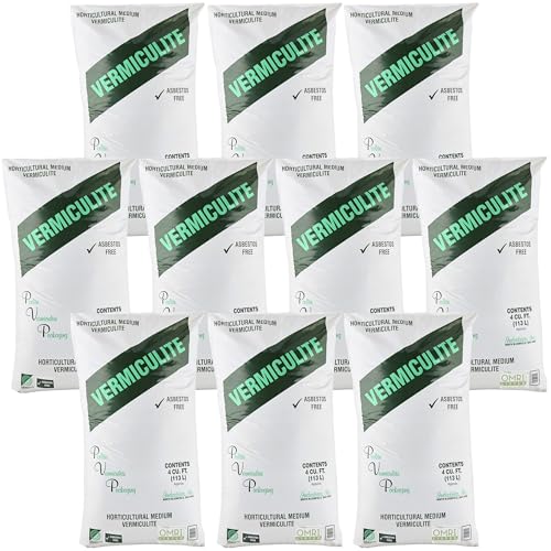 PVP Industries Medium Vermiculite Professional Grade Soil Conditioner, 10 Pack