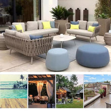 KPHYMOD Outdoor Sofa, Outdoor Furniture with Waterproof Thick Cushions, Modern Patio Sofa Deep Seating for Outdoor Garden Porch Blackyard(Size:29.5X70.9X27.6inch)