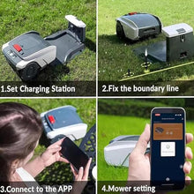 TYYMLY Robotic Lawn Mowe,Automatic Mower-Parallel Paths Mowing for Precise Boundary Wire Break Detection,Automatic Lawnmower with Smart Navigation(Grey)