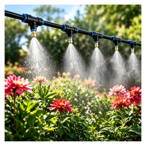 Outdoor Misting Kit, Patio Garden Sprinkler System for Plant Watering