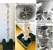 ZXSYYDS Hydroponic Tower,Hydroponic Growing Sytem Kits,45 Holes Vertical Aeroponic Tower Garden,Gardening Indoor Grow System, for Fresh Herb Garden, Fruits, Plant Tower, Vegetable
