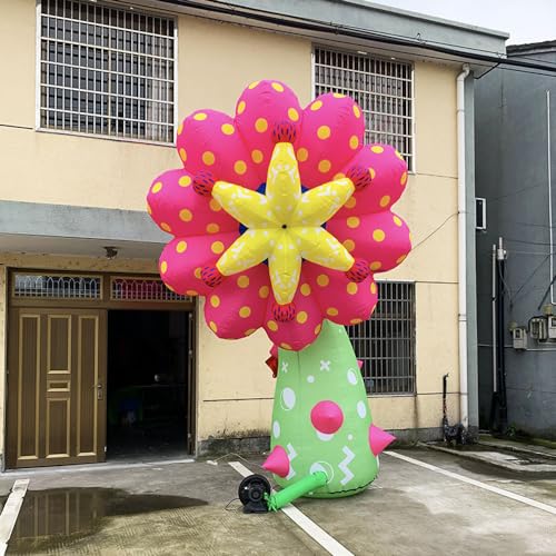 HOAELOS Inflatable Floral 8.2 Foot Garden Yard Decoration G Model