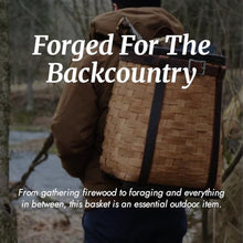 Pack Basket, Basket Backpack, Adirondack Style Hunting, Trapping, Guiding Woven Basket Pack with Leather Straps