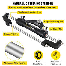 VEVOR Hydraulic Outboard Steering Kit 300HP with 14 ft Hose and 13.5" Wheel
