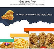 KRASS Commercial Gas Fryer 6L/12L Fried Chicken Gas Fryer Potato Tower Machine with Support Manual Temperature Setting,12L Double Cylinder,Collector88