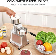SDdPulse Burger Maker Machine, Commercial Hamburger Press Patty Maker, Kitchen Meat Forming Processor with 200 Pcs Patty Papers, Grill Burger Press Tool,150mm