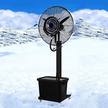 USZWBY Portable Outdoor Misting Fan - 42L Water Tank, 32" Industrial Floor Fan for Patio, Restaurant, Garage, Gym, Workshop - High-Efficiency Cooling Solution (71Cm/28In)