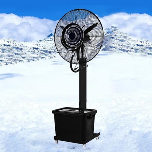 CUTPOIY Portable Pedestal Misting Fan Outdoor Cooling Fan with 3 Speeds & 42L Water Tank for Workshop, Patio, Garden, 71cm/28in