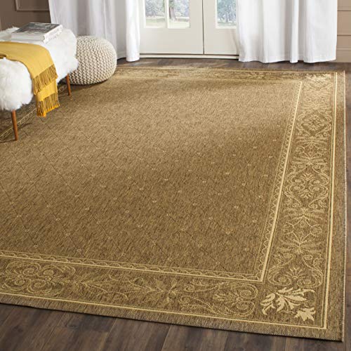 Safavieh Courtyard Collection Area Rug 6'7" x 9'6" Brown/Natural