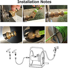 JTYMZYY Portable/Wall Hose Reel Set, Outdoor Hose Holder Storage, Heavy Duty Garden Hose Reel with Flexible 2/1" PVC Rubber Hose, Home Hose Storage Solution,35M