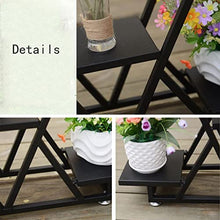 MIIKHI Upgrade Simple Flower Stand Holder Village Iron Folding Flower Rack Fashion Multilayer Bedroom Balcony Vertical Flower Holder Plant Stand