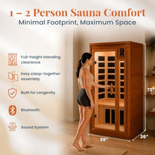 DYNAMIC SAUNAS Barcelona 1-2 Person Infrared Sauna with Red Light Therapy