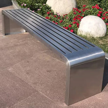 VOLDAX Outdoor Garden Bench, 2-Person Patio Garden Benches, Stainless Steel Patio Bench, Seat Backless Bench, Rectangular Dining Chair for Yard, Park, Balcony (Size : 100cm/39in)