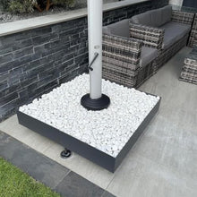 OROTLECT 660 Lbs High Capacity Heavy-duty Cantilever Offset Patio Umbrella Base With 4 Lockable Wheels Steel Weighted Base