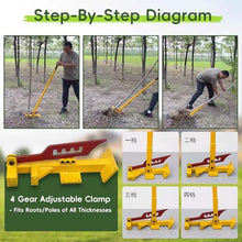 Heavy-Duty Sapling Puller Tool, High-Leverage Extraction Lifter for Roots, Effort-Saving Manual Root Remover for Landscaping/Farming/Forestry