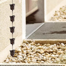 HCZKIUJ Decorative Rain Chains Waterfall, 10ft 12ft 15ft Rain Chains for Gutters for Heavy Rain, Outside Rain Catcher Chains for Porch Garden Decorative (Bronze 4.5m/14.7ft)