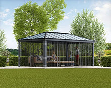 Palram - Canopia Dallas 6100 12' x 20' Gazebo Netting Set, 4 Gray Panels