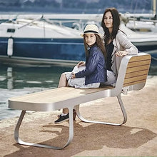 Outdoor Benches Outdoor Garden Park Bench with Backrest, Outdoor Leisure Bench with Hardwood Slats Steel Frame, Modern Outdoor Bench for Streets, Courtyards, Parks, Schools garden bench ( Size : 200*6