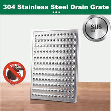 1 2 3 10 Pcs Channel Trench Drain Grate, Flush Mount Grid Drainage Grating - Filters Trash & Debris, Commercial Grade Trenchs Drains System for Kitchens(10 Pack,58x35X2.5cm/22.8x13.8x1in)