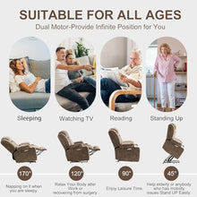 Oversized Power Lift Recliner with Massage, Heat & USB Charging Ports