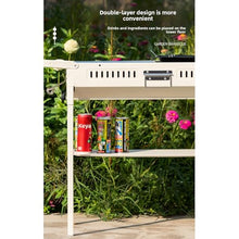 EKSMA Portable Charcoal Grills Storage Rack Foldable Extra Large Stainless Steel Kabob Grill for Outdoor Cooking Picnic Camping(Red,with Storage Board)