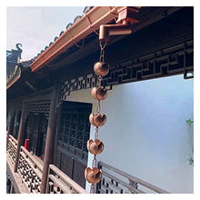 GVBNOTT Rain Chain, Rain Chains for Downspouts Japanese Style Water Guide Eaves Falling Gutter Functional and Decorative Replacement for for Exterior Gutters，F