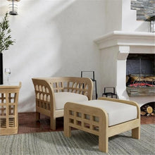 Home Square Outdoor Lounge Chair Set of 2 Natural Finish