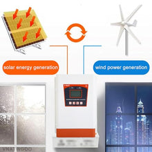 VNATWGOO MPPT Charge Controller for Solar and Wind Energy, 5000W MPPT Wind Solar Hybrid Controller, Off Grid Charge Controller, with External Unloading Resistor,12V/24V