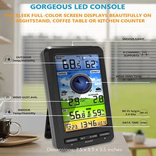 Weather Stations, Professional Digital WiFi Weather Station with Color Display,Outdoor Sensor